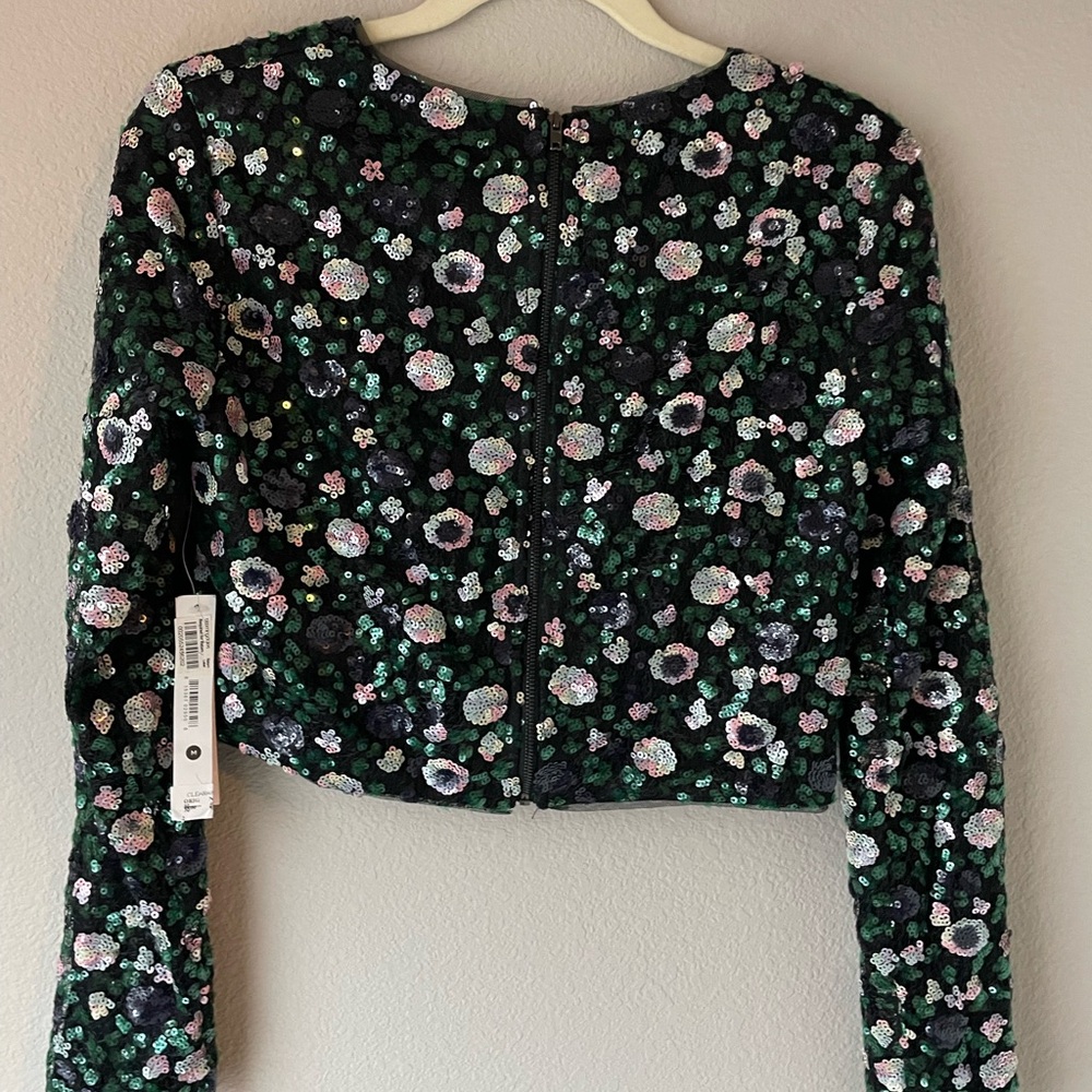 Sequined zendaya collab top.